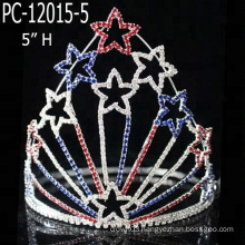 Red Blue Star King Patriotic Pageant Crown